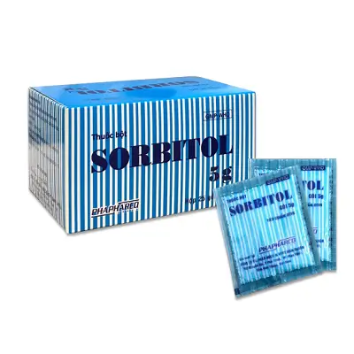 SORBITOL 5G XANH - Điều trị táo bón, khó tiêu (Hộp 25 gói 5g)